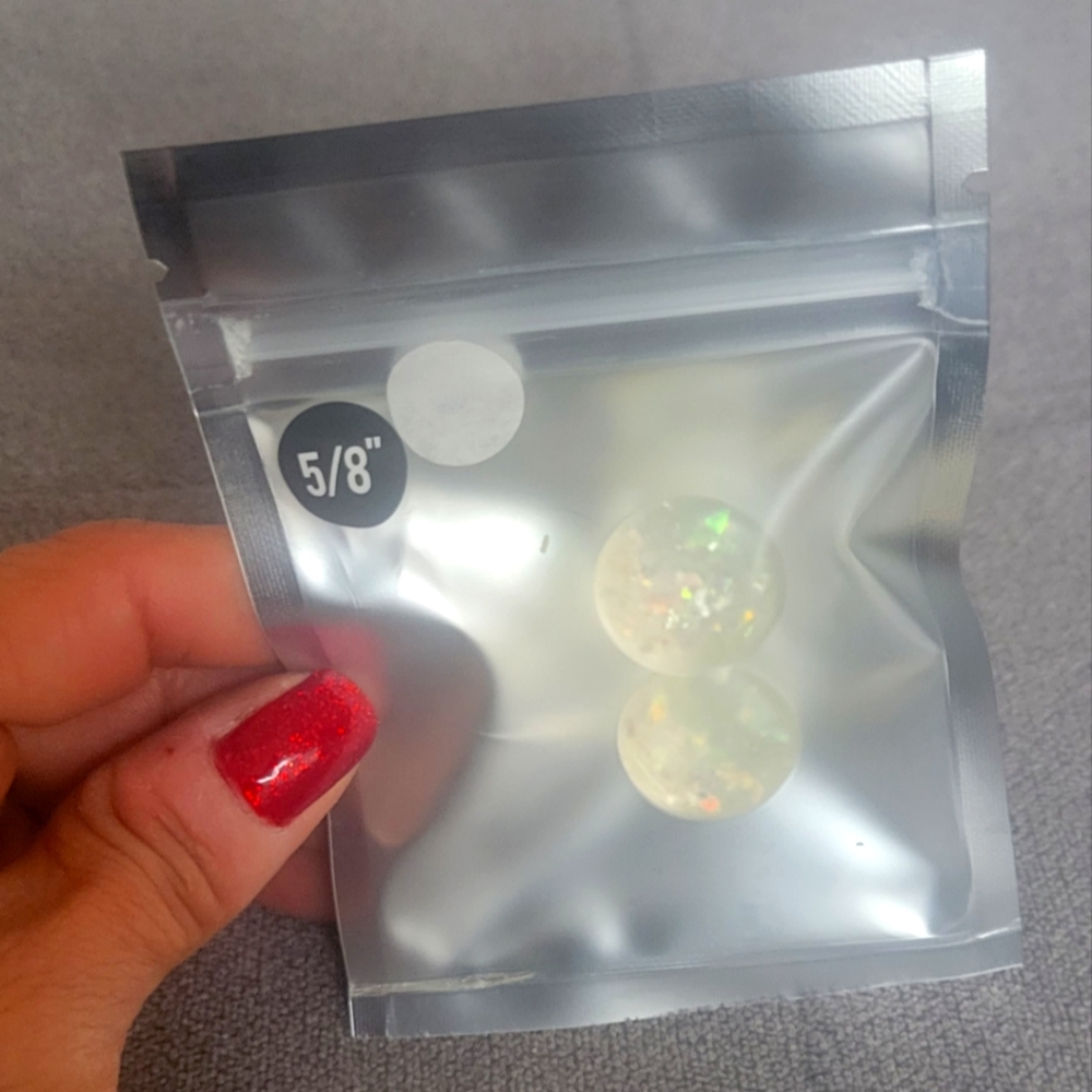 Clear with sparkle ear plugs